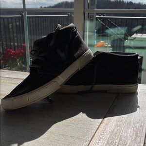 Polo by Ralph Lauren Black Canvas Chukka Shoes